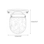 Lampada da soffitto in alabastro a forma di proiettile