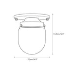 Lampada da soffitto sferica a forma di proiettile