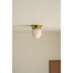 Lampada da soffitto in alabastro a forma di proiettile