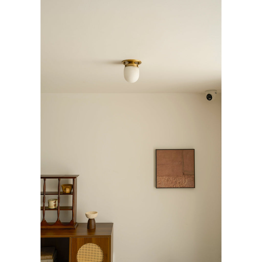 Lampada da soffitto in alabastro a forma di proiettile