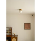 Lampada da soffitto in alabastro a forma di proiettile