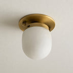 Lampada da soffitto in alabastro a forma di proiettile