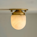 Lampada da soffitto in alabastro a forma di proiettile