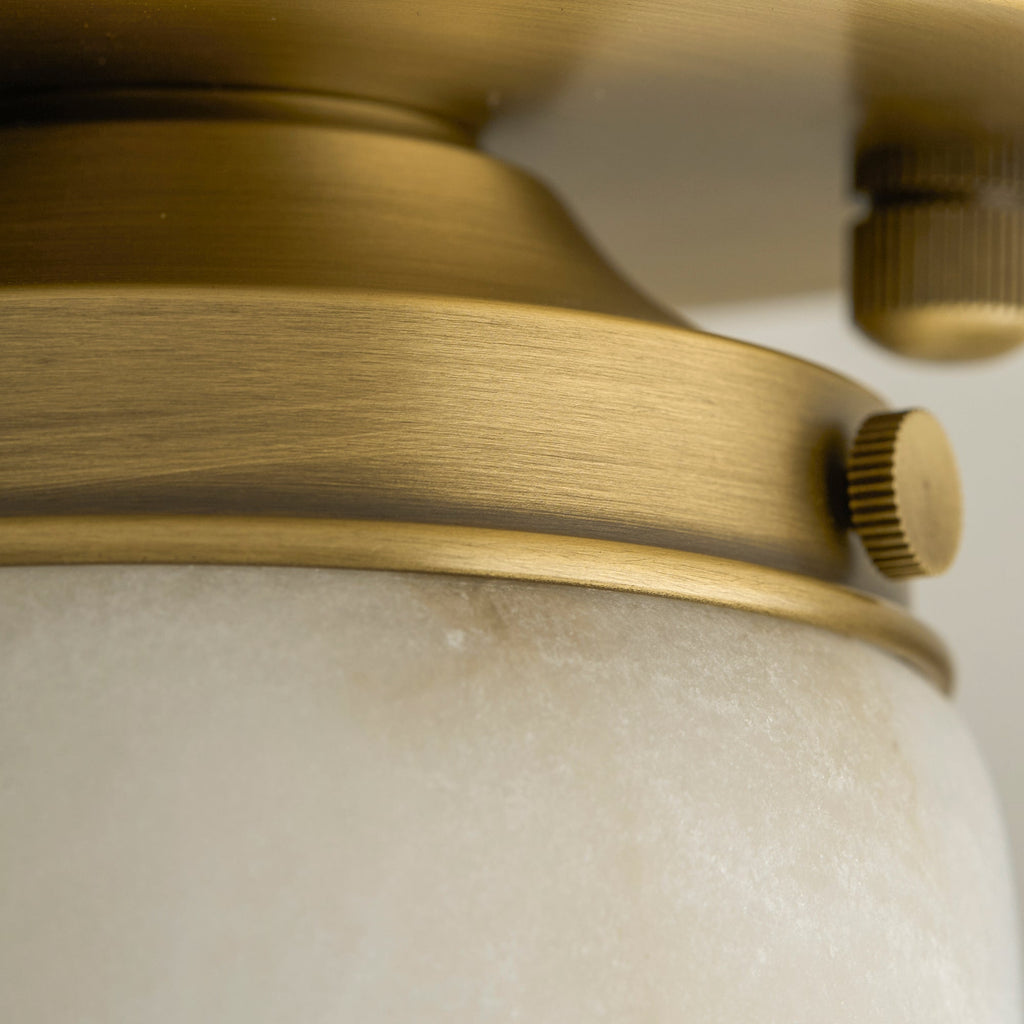 Lampada da soffitto in alabastro a forma di proiettile