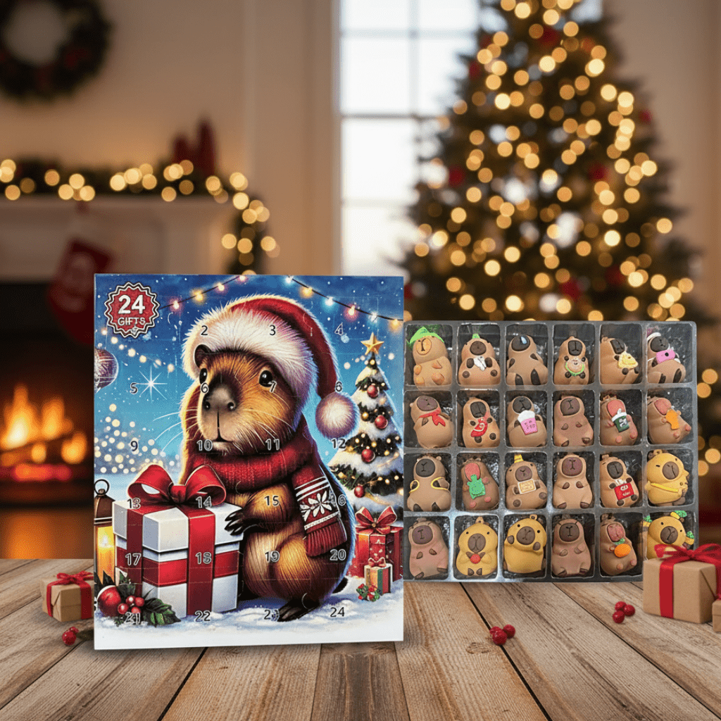 Calendario dell'Avvento Capybara 2026 – 24 Deliziose Figure di Capybara per Bambini