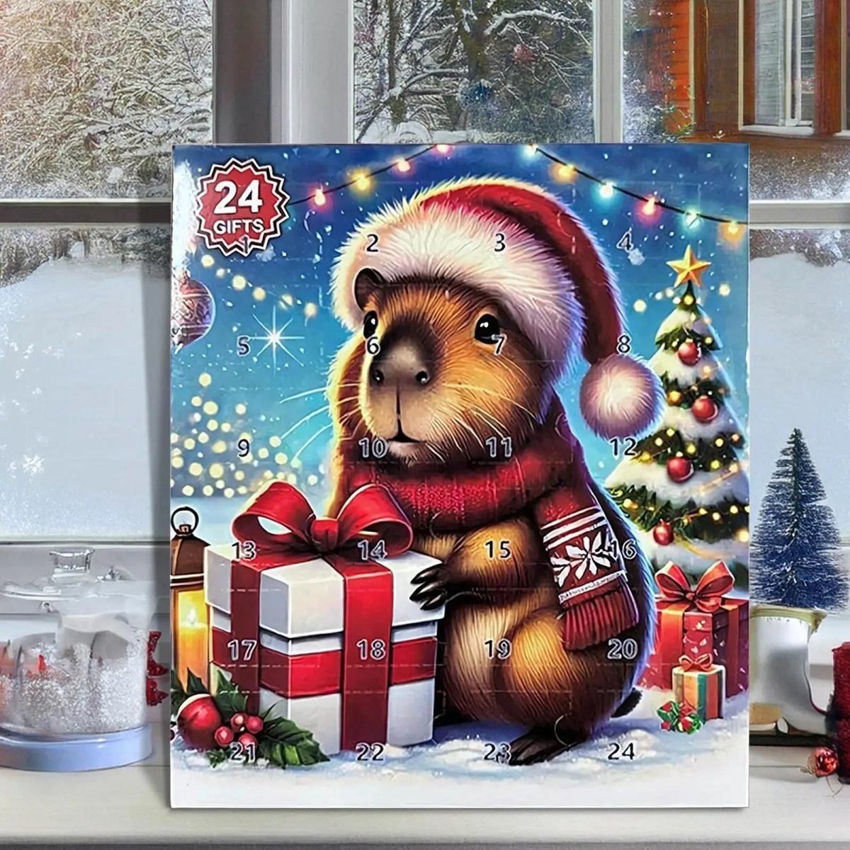 Calendario dell'Avvento Capybara 2026 – 24 Deliziose Figure di Capybara per Bambini