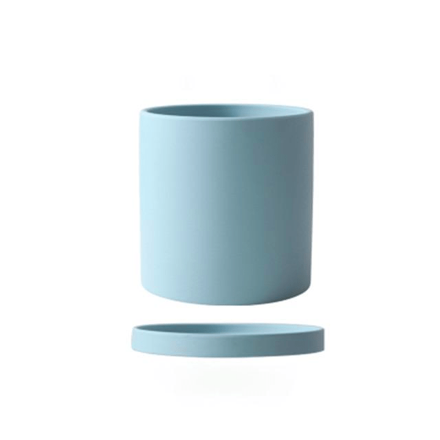 POTERIE – Vaso da fiori moderno in ceramica con piattino