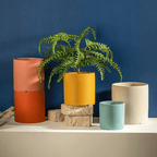 POTERIE – Vaso da fiori moderno in ceramica con piattino