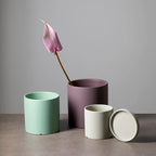 POTERIE – Vaso da fiori moderno in ceramica con piattino