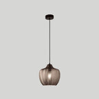 Lampada a Sospensione Barrel 1 Luce in Vetro Wave Testurizzato Nordico