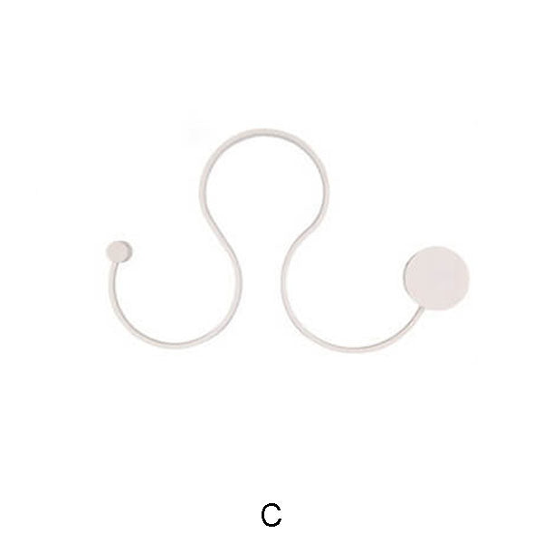 Lampada da Parete Curva LED Moderna in Alluminio a Forma di Serpente con 1 Luce