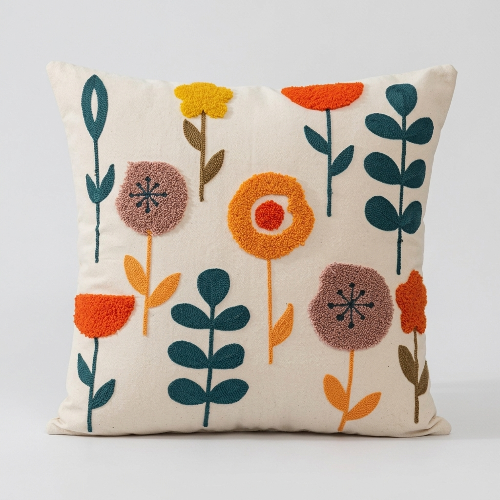 Cuscino Decorativo Floreale Design Botanico Moderno