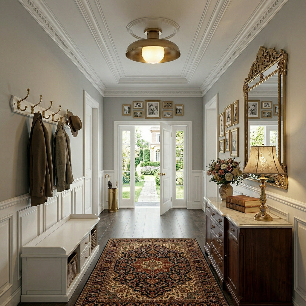 Lampada da soffitto semi flush Cadence in vetro
