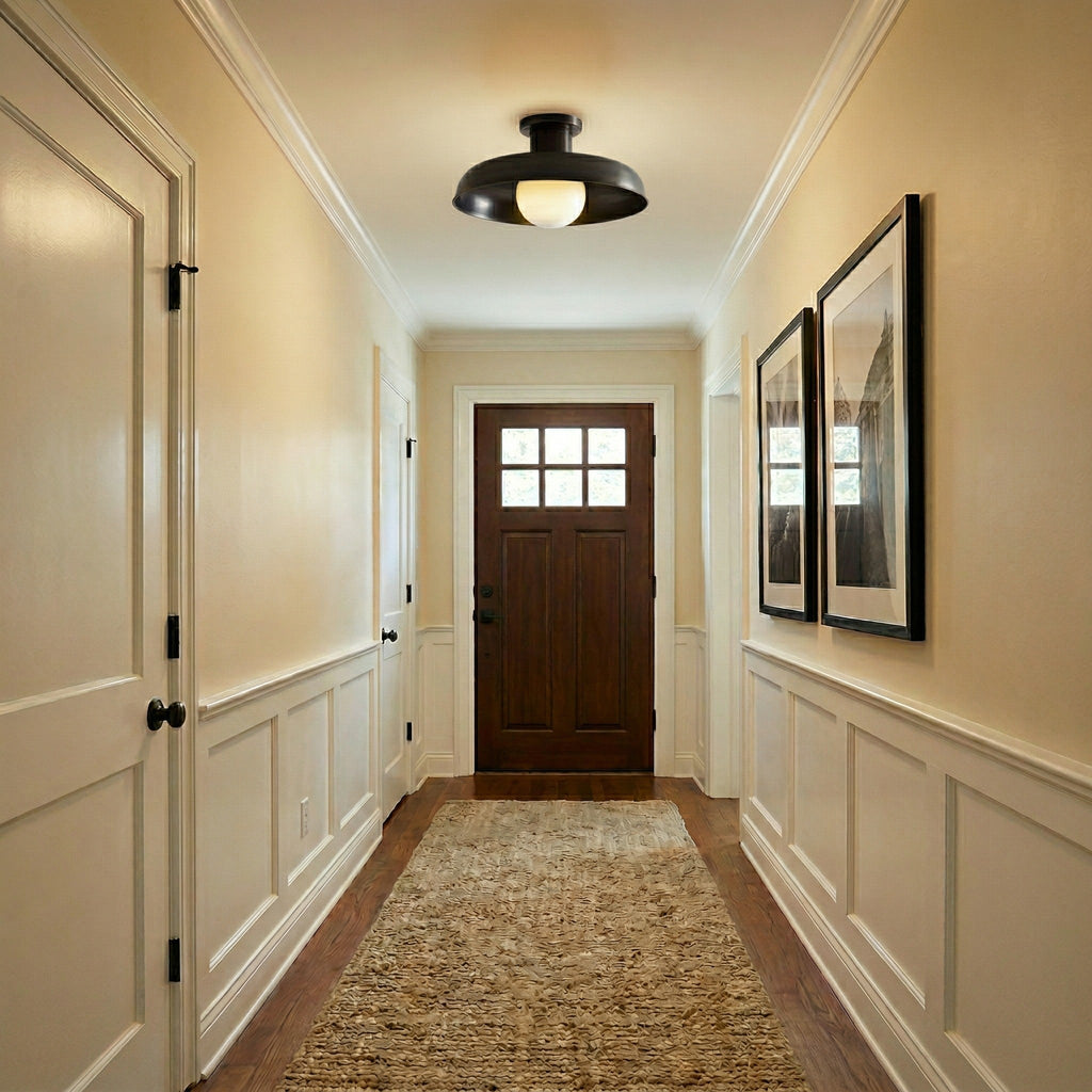 Lampada da soffitto semi flush Cadence in vetro