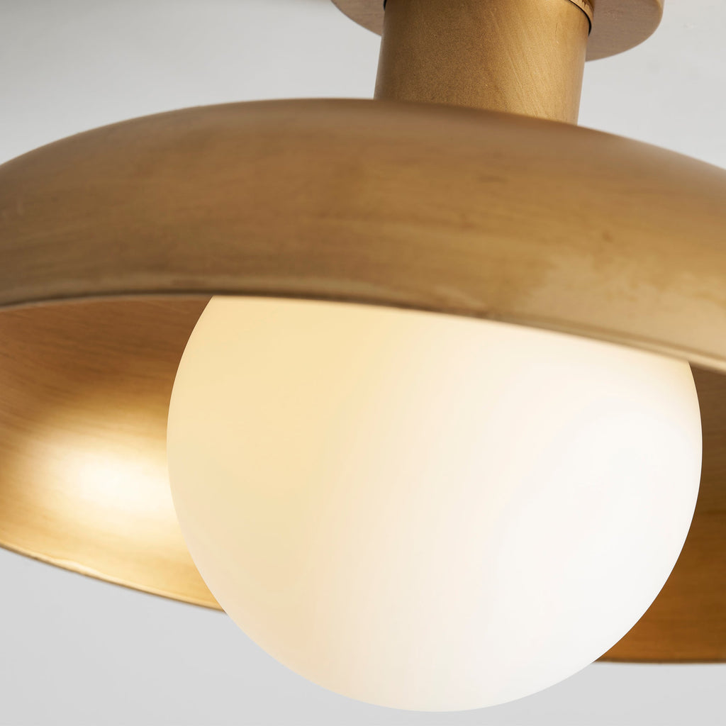 Lampada da soffitto semi flush Cadence in vetro