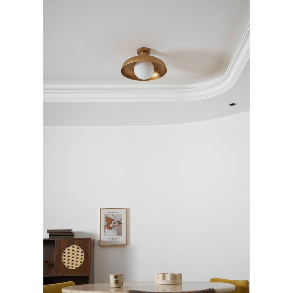 Lampada da soffitto semi flush Cadence in vetro