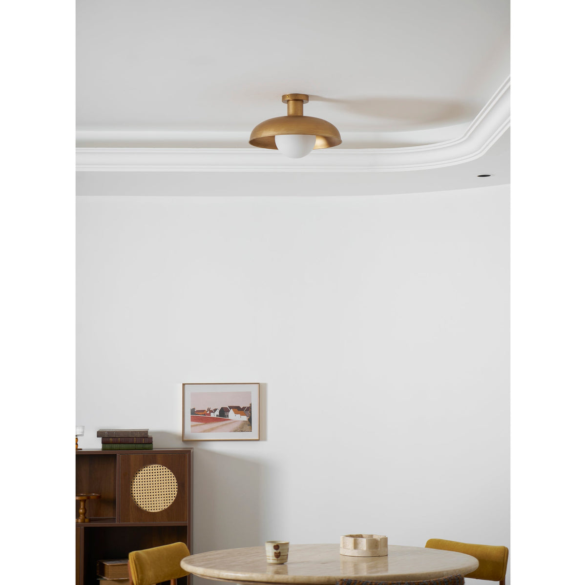 Lampada da soffitto semi flush Cadence in vetro