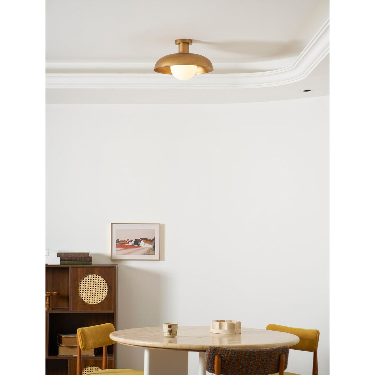 Lampada da soffitto semi flush Cadence in vetro