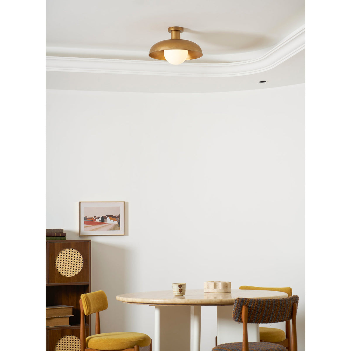 Lampada da soffitto semi flush Cadence in vetro