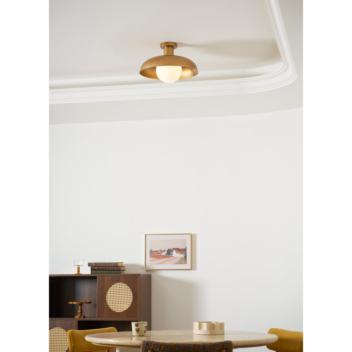 Lampada da soffitto semi flush Cadence in vetro