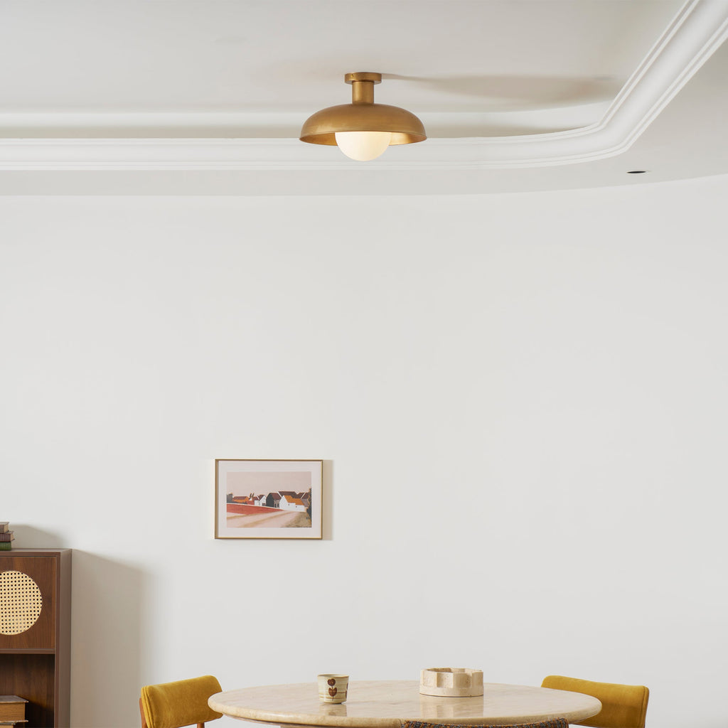Lampada da soffitto semi flush Cadence in vetro