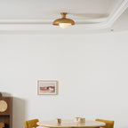 Lampada da soffitto semi flush Cadence in vetro