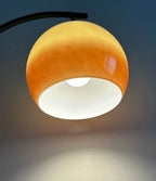 Lampada da Terra Bauhaus Arc con Paralume in Vetro – Lampada dal Design Minimalista