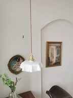 Lampada a Sospensione con Pendente a Fiore Francese