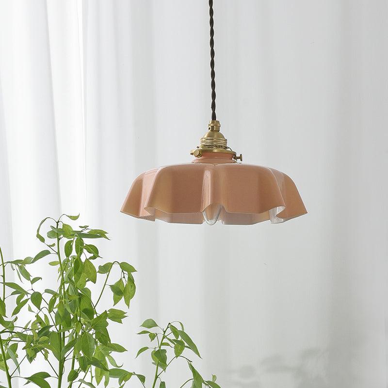 Lampada a Sospensione con Pendente a Fiore Francese
