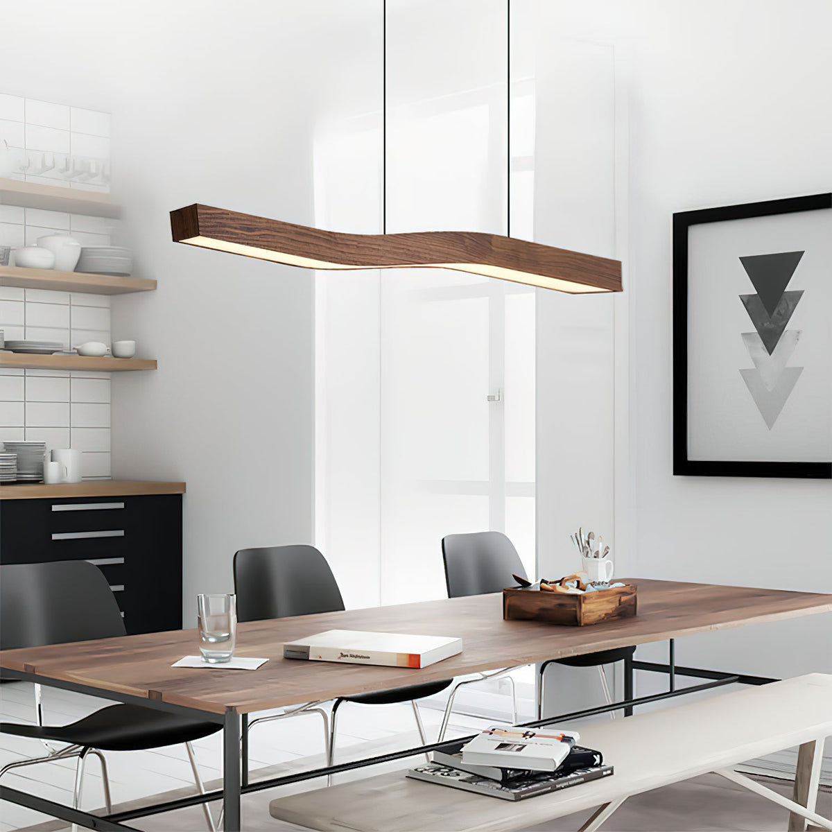 Lampada a sospensione lineare Camur