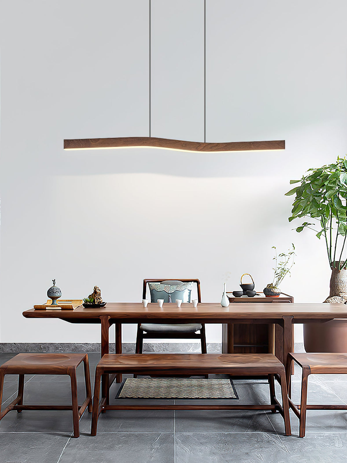 Lampada a sospensione lineare Camur