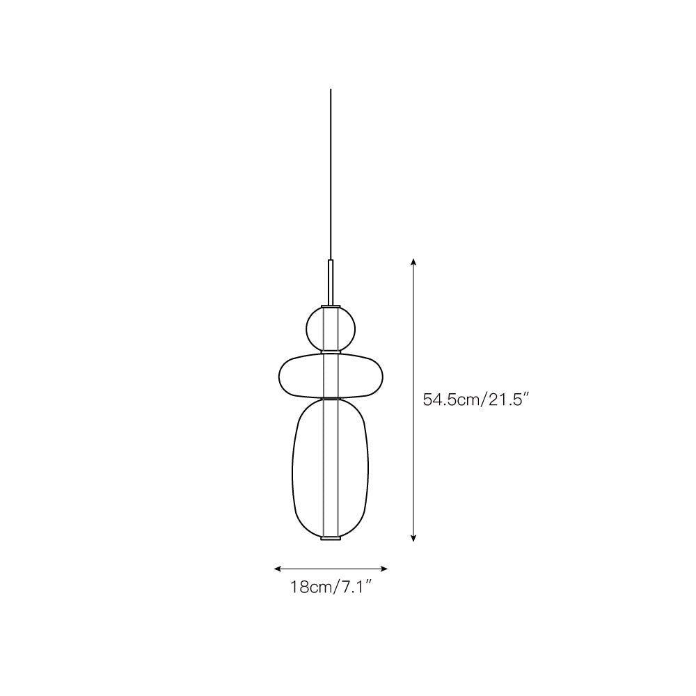 Lampada a Sospensione in Vetro Colorato