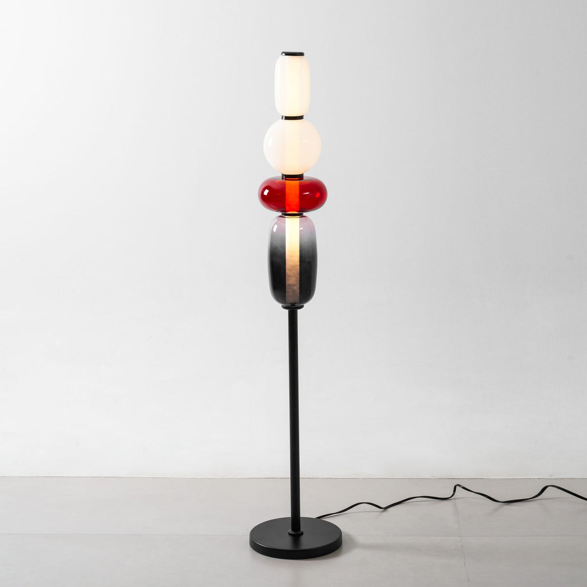 Lampada da Terra in Vetro a Pebble Sovrapposto