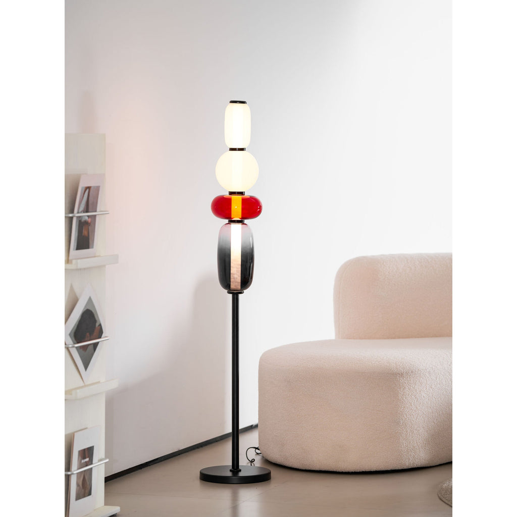 Lampada da Terra in Vetro a Pebble Sovrapposto