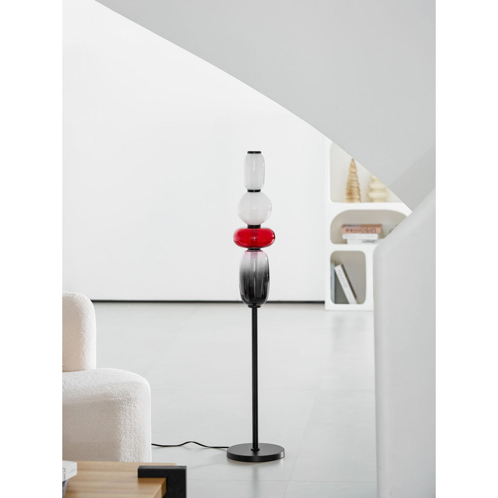 Lampada da Terra in Vetro a Pebble Sovrapposto