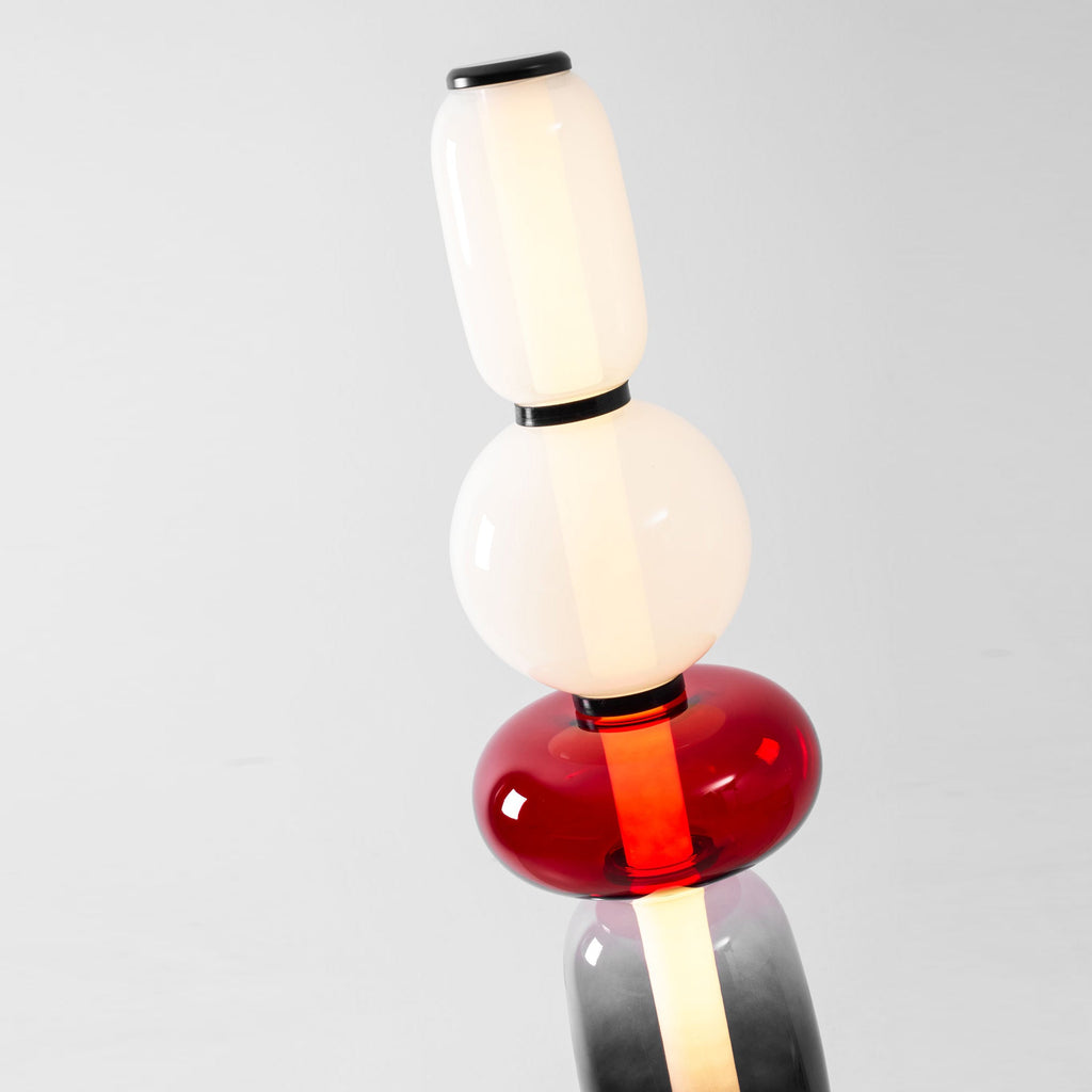 Lampada da Terra in Vetro a Pebble Sovrapposto