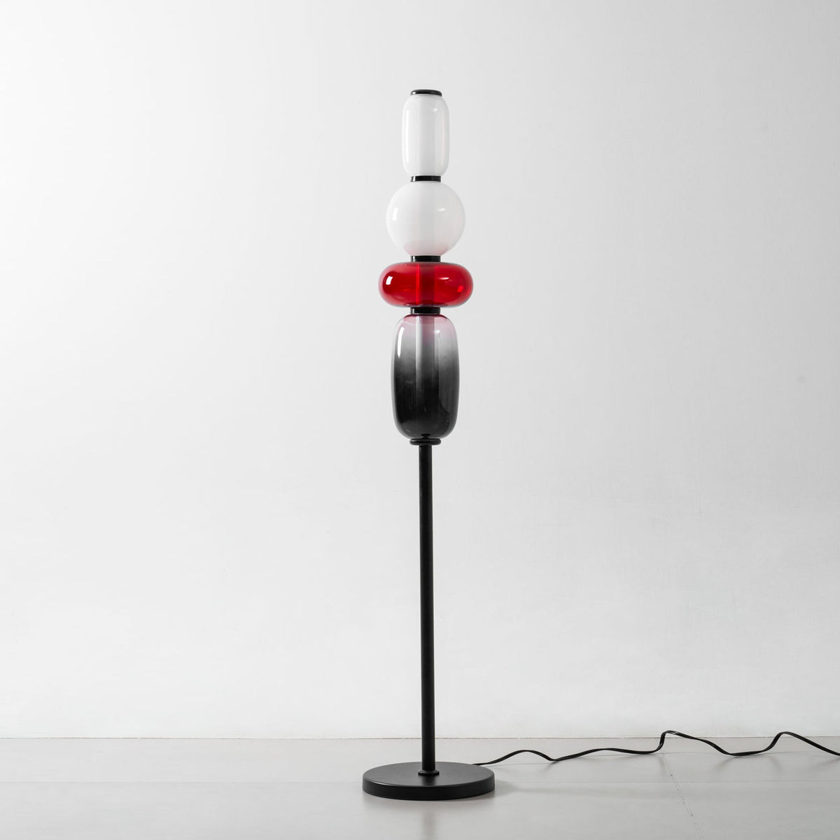 Lampada da Terra in Vetro a Pebble Sovrapposto