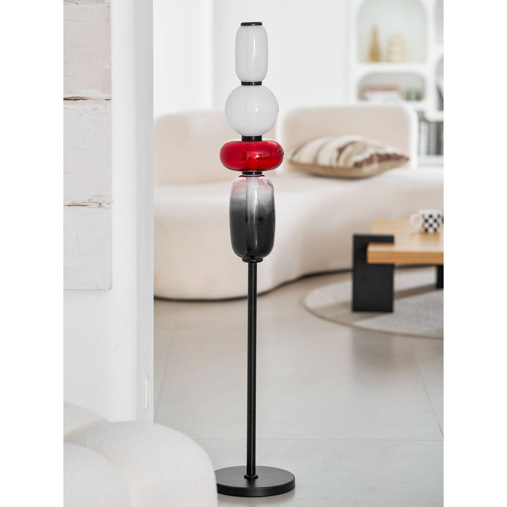 Lampada da Terra in Vetro a Pebble Sovrapposto