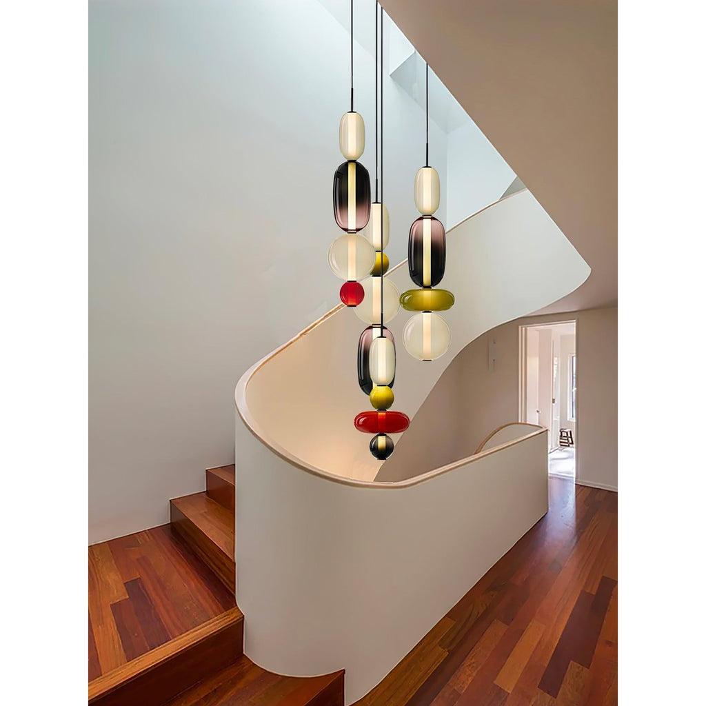 Lampadario in Vetro Colorato