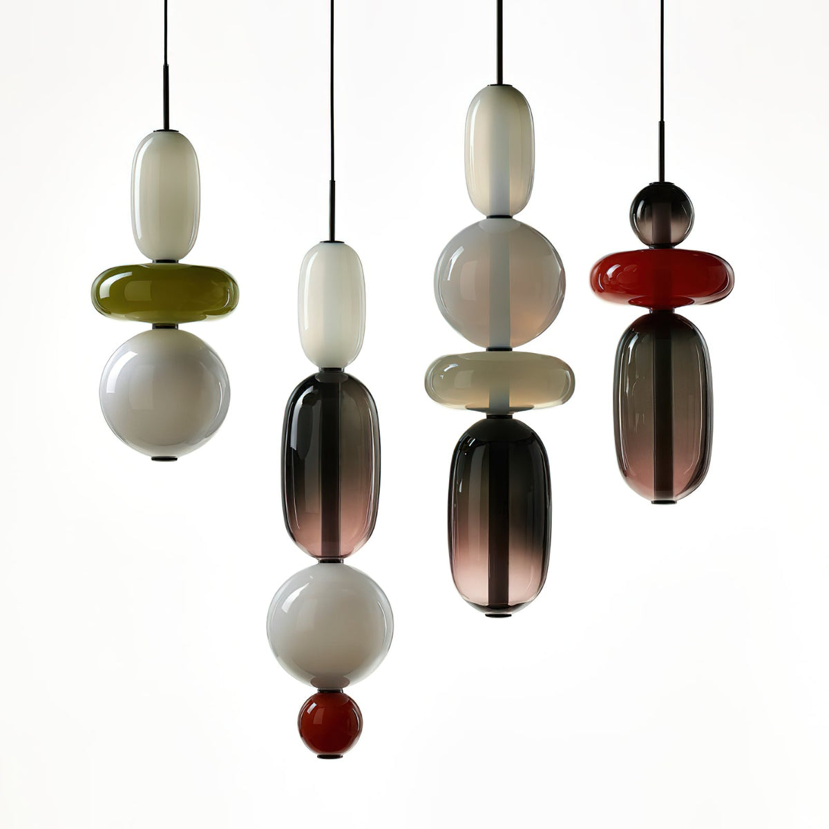 Lampadario in Vetro Colorato