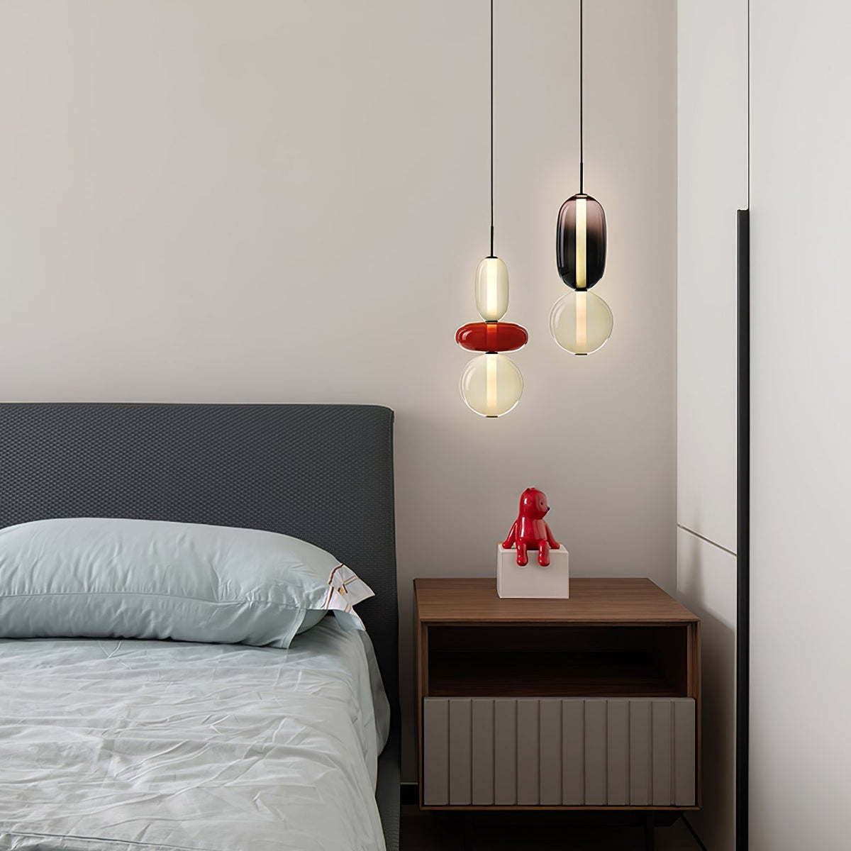 Lampada a sospensione Combo in vetro candito