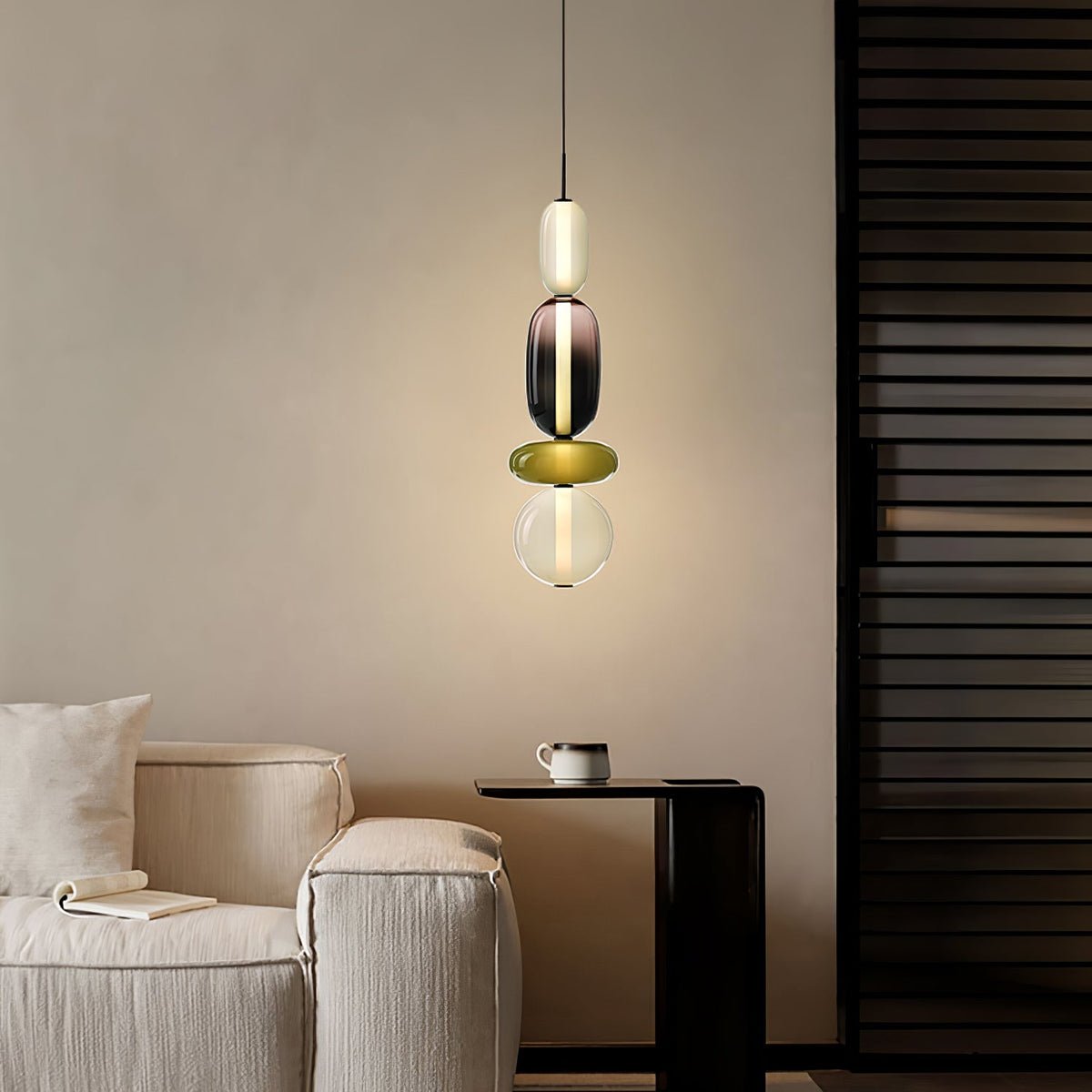 Lampada a sospensione Combo in vetro candito