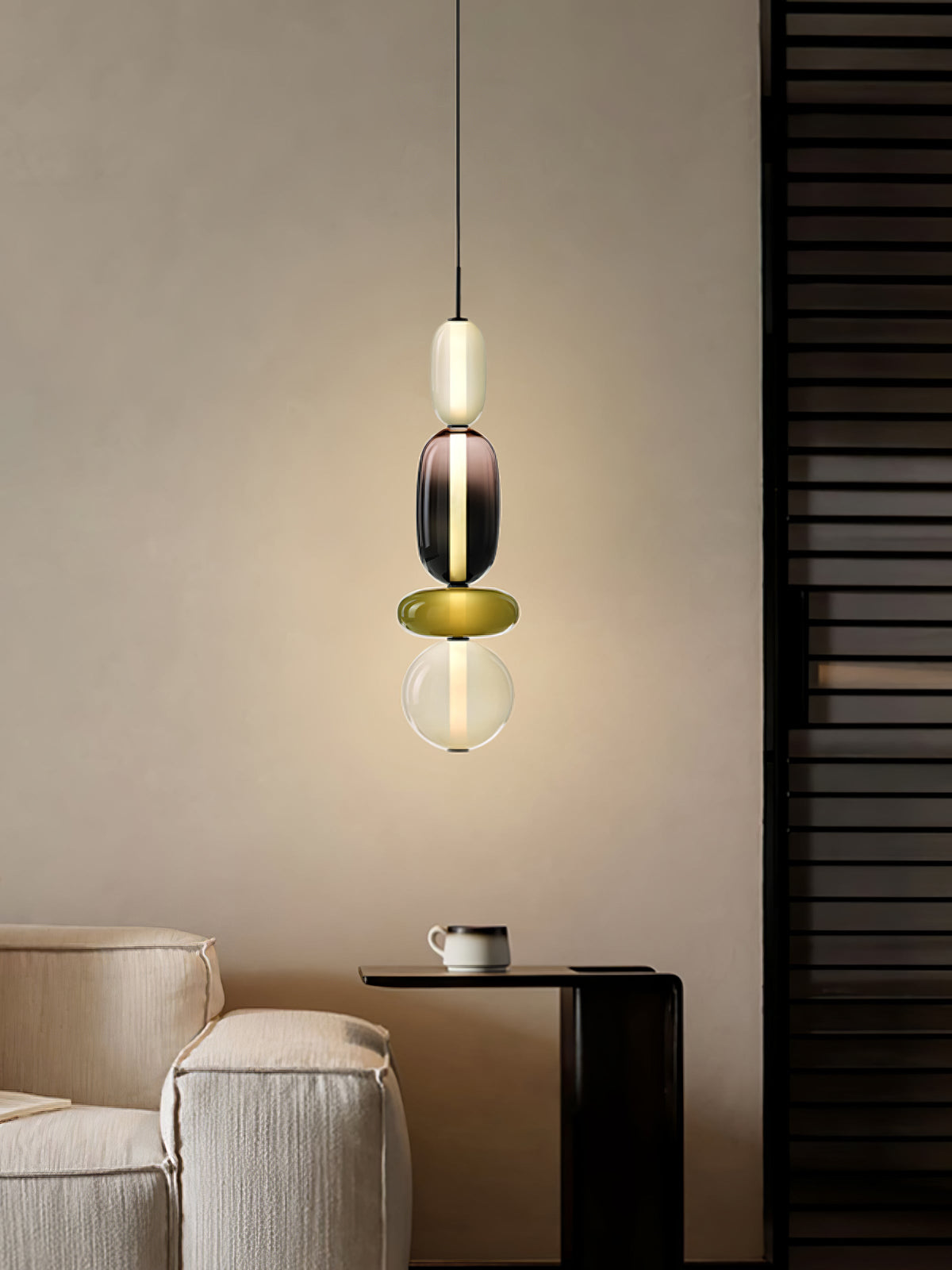 Lampada a sospensione Combo in vetro candito