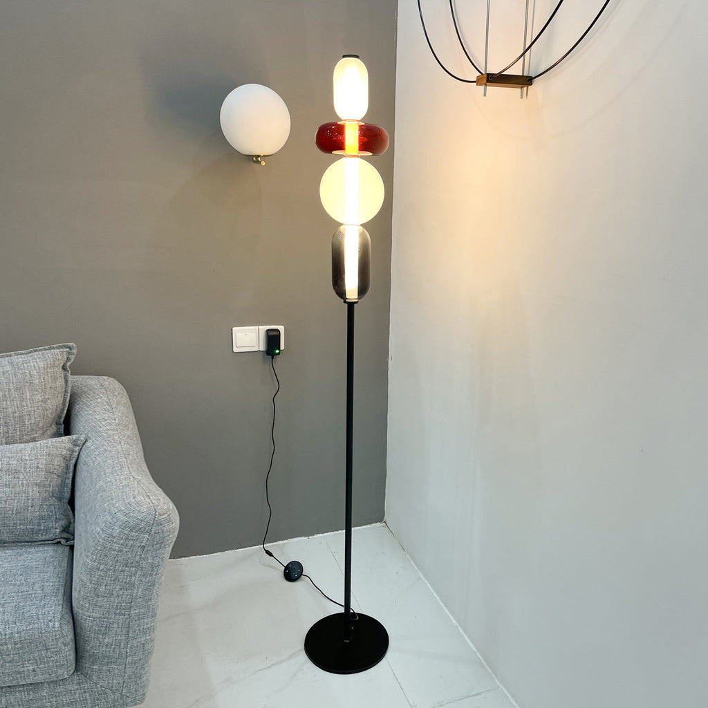 Lampada da Terra in Vetro a Pebble Sovrapposto
