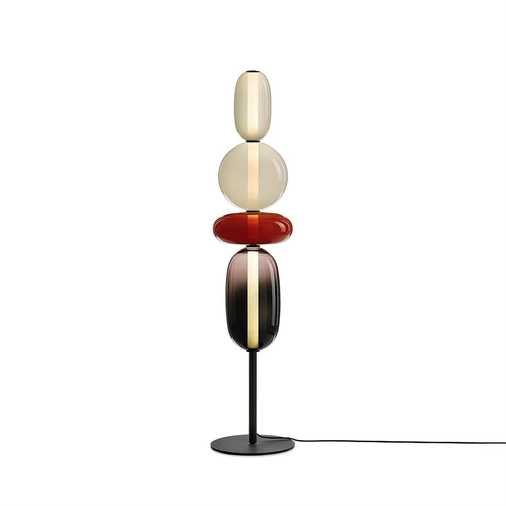 Lampada da Terra in Vetro a Pebble Sovrapposto