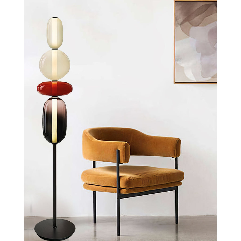 Lampada da Terra in Vetro a Pebble Sovrapposto