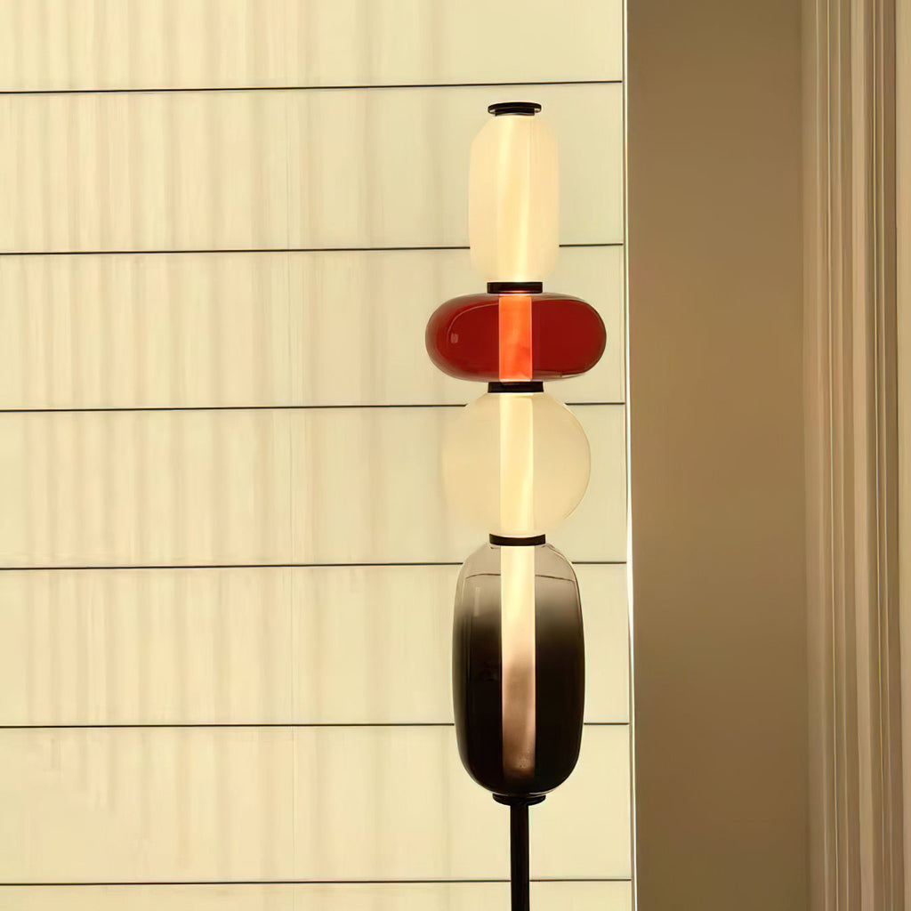Lampada da Terra in Vetro a Pebble Sovrapposto
