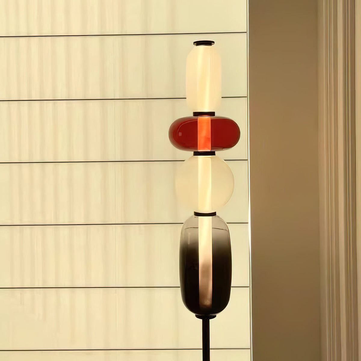 Lampada da Terra in Vetro a Pebble Sovrapposto