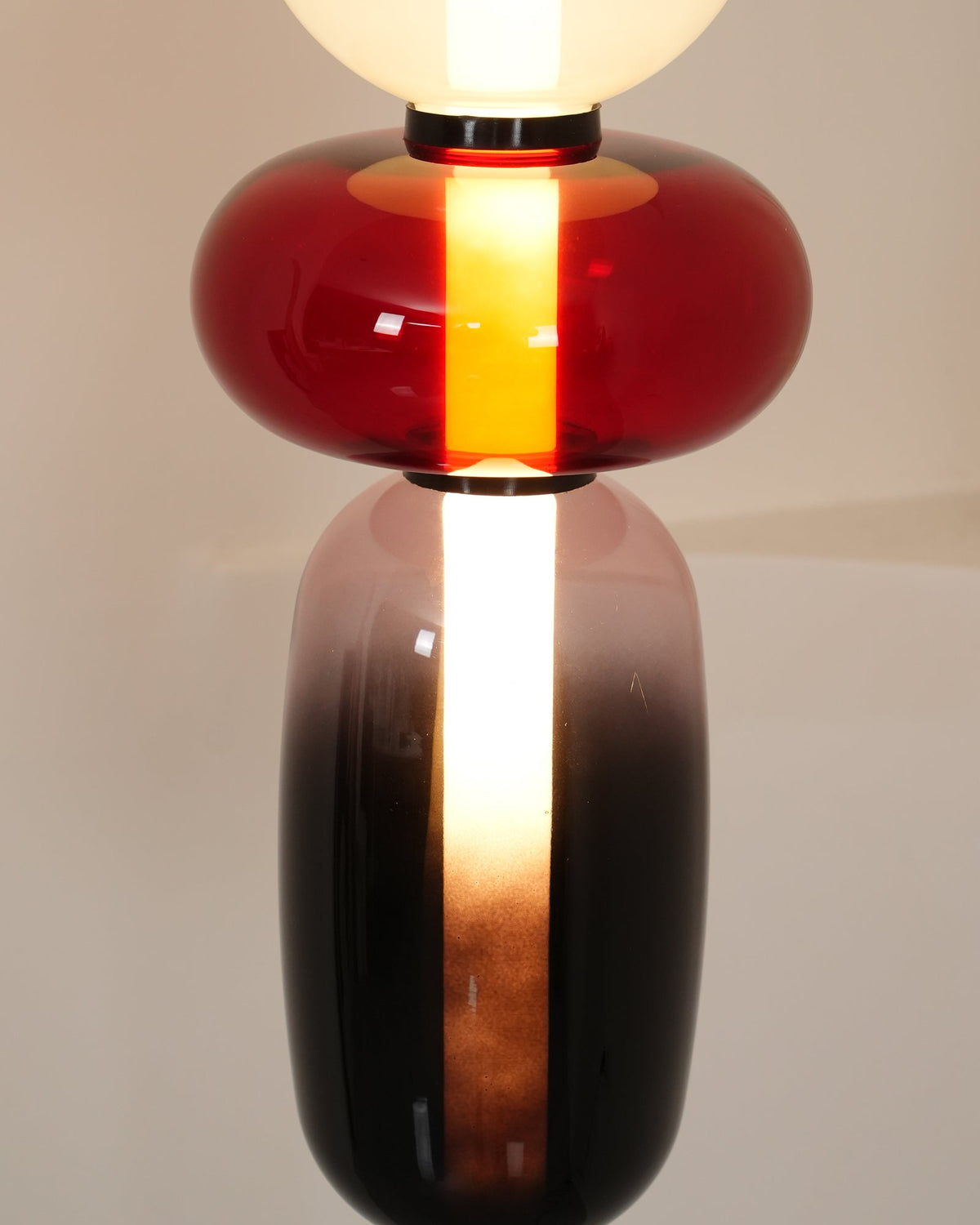 Lampada da Terra in Vetro a Pebble Sovrapposto