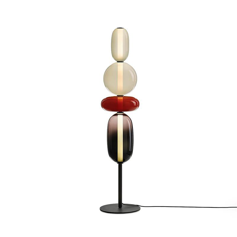 Lampada da Terra in Vetro a Pebble Sovrapposto